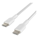 Cable USB tipo c Belkin 1m · macho - macho · blanco trenzado 2 unidades