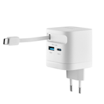 Cargador de pared Intenso 65w gan w65acic retractil blanco