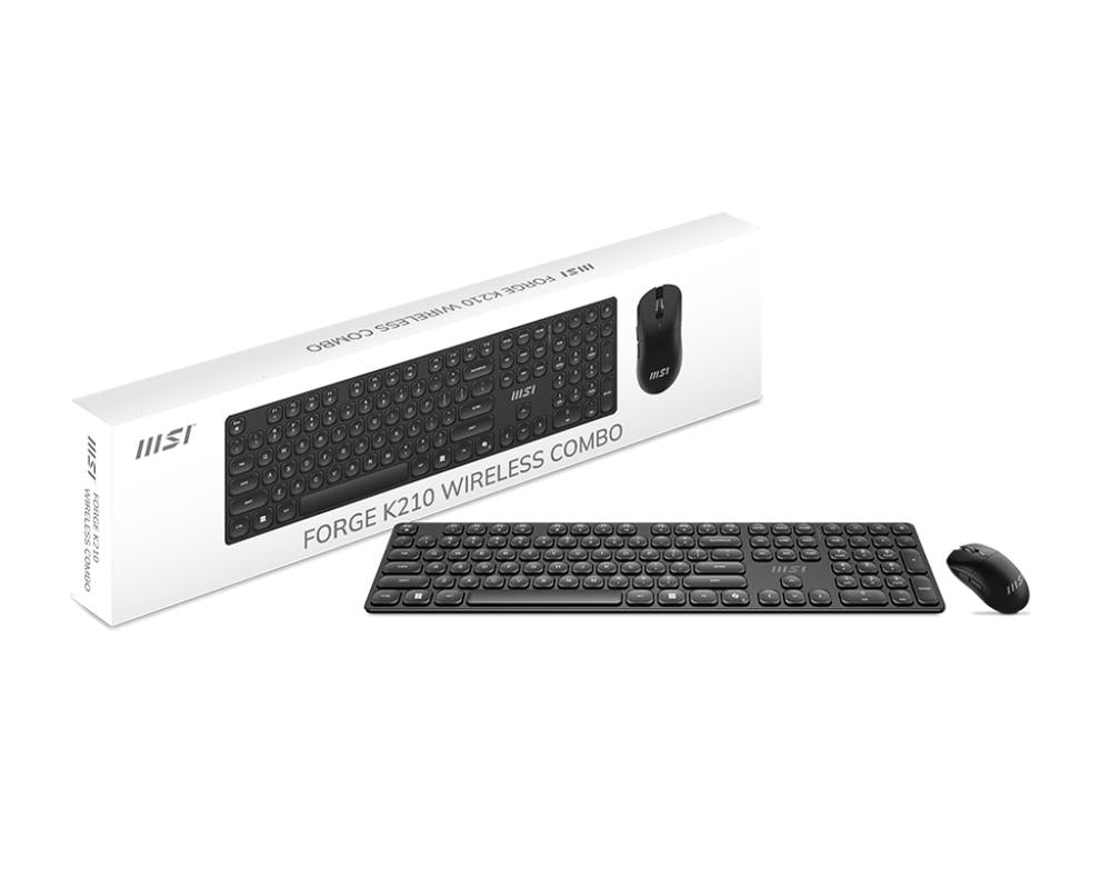 Teclado + raton MSI forge k210w combo inalambrico negro