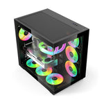 Caja ordenador gaming xc - 800 pro mATX argb cristal templado negra