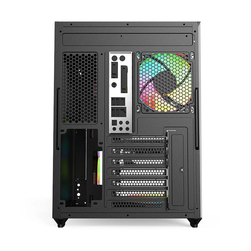 Caja ordenador gaming xc - 800 pro mATX argb cristal templado negra