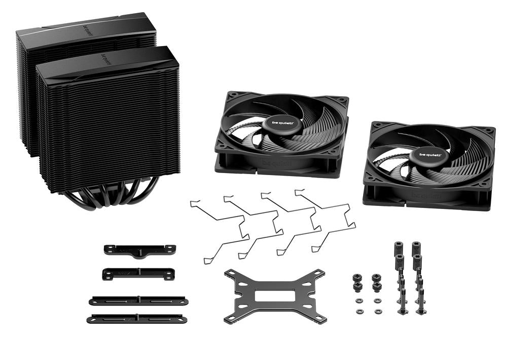 Ventilador disipador cpu be quiet! pure rock pro 3 2x 120mm negro