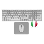 Teclado raton Tacens zenith inalambrico italiano alfombrilla Plata #plata