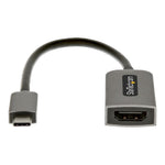 Cable USB tipo c a HDMI 4K startech 13cm · macho - hembra · gris