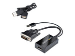 Adaptador dvi a displayport - USB 2.0 startech macho - hembra · negro