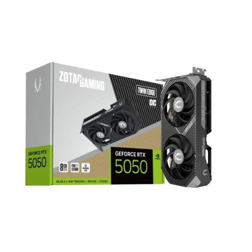 Tarjeta grafica Zotac gaming RTX 5050 oc twin edge 8GB gddr7 · 3x dp · 1x HDMI pci express 5.0