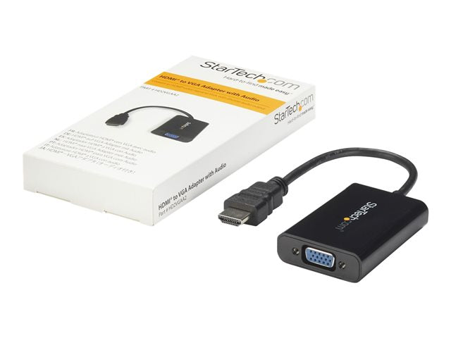 Adaptador HDMI a vga · jack 3.5mm · micro USB tipo b startech 25cm · macho - hembra · negro