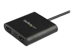 Adaptador USB 3.0 a 2x HDMI staretch 25cm · macho - hembra · negro