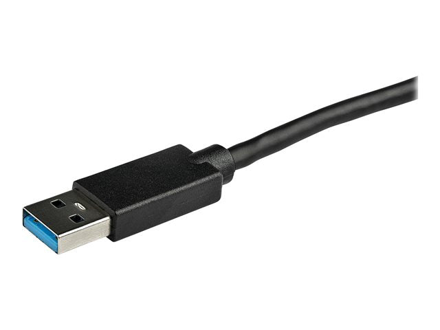 Adaptador USB 3.0 a 2x HDMI staretch 25cm · macho - hembra · negro
