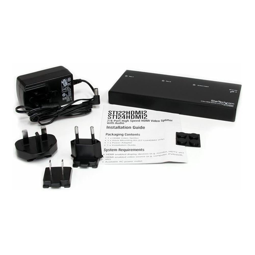 Multiplicador HDMI startech 2 puertos + amplificador