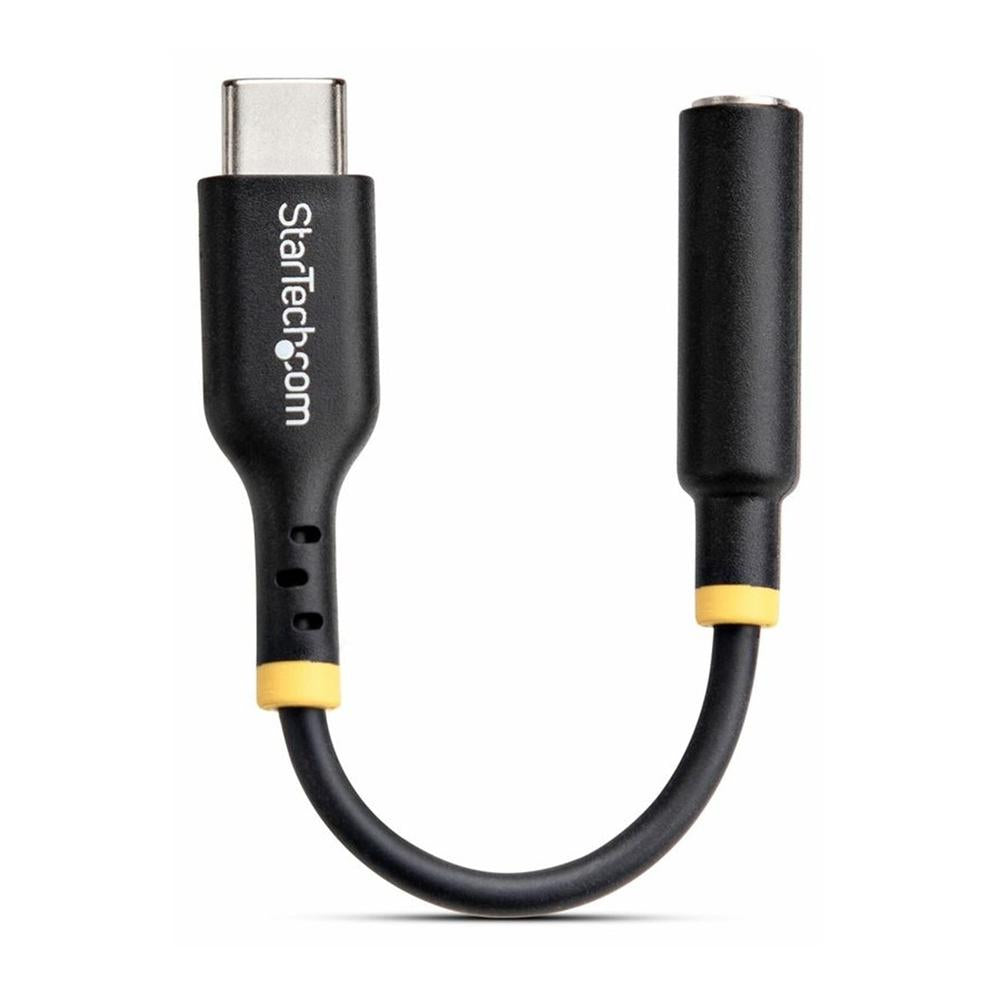 Adaptador USB tipo c a mini jack 3.5mm startech 12.7cm · macho - hembra · negro