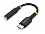 Adaptador USB tipo c a mini jack 3.5mm startech 12.7cm · macho - hembra · negro