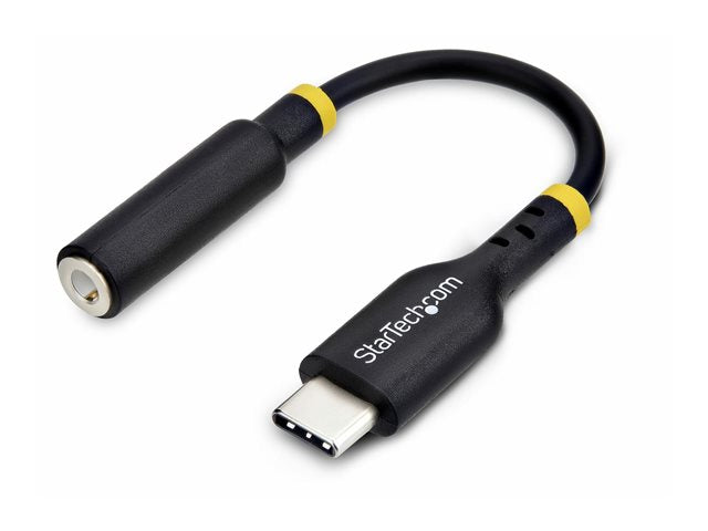 Adaptador USB tipo c a mini jack 3.5mm startech 12.7cm · macho - hembra · negro