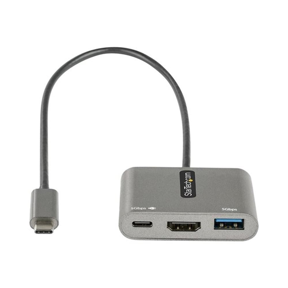 Adaptador USB tipo c a USB tipo c - USB tipo a · HDMI startech macho - hembra · gris