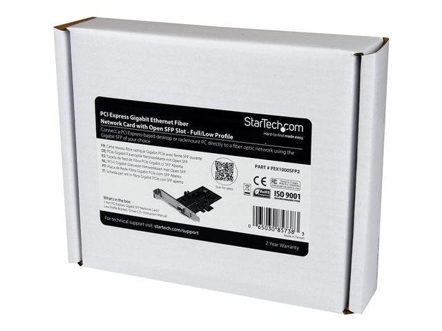 Tarjeta de red startech pex1000sfp2 sfp pci express
