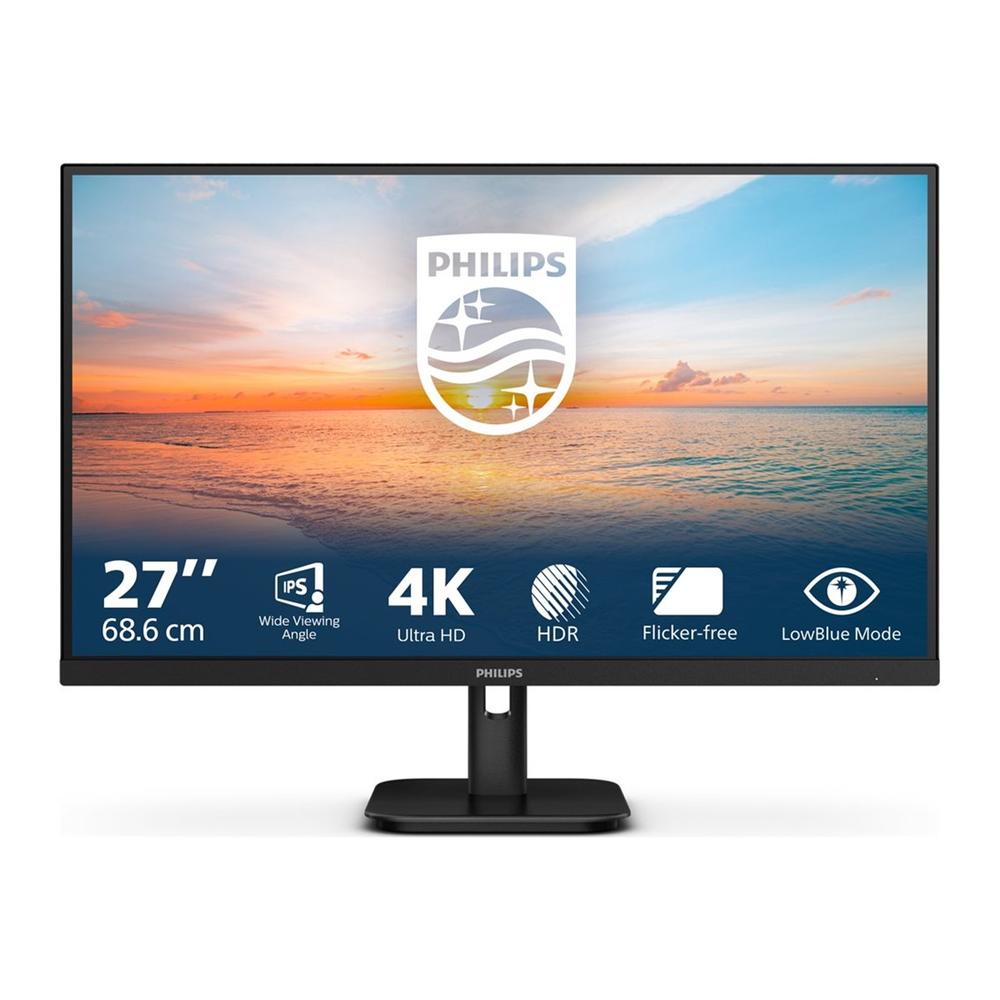 Monitor LED 27 pulgadas Philips 27e1n1800a - 00 IPS · 4K UHD · dp · HDMI · 60hz · 4ms · vesa 100x100