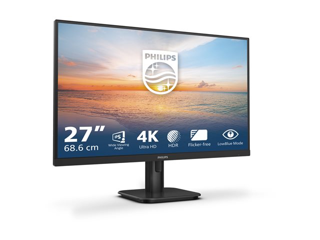 Monitor LED 27 pulgadas Philips 27e1n1800a - 00 IPS · 4K UHD · dp · HDMI · 60hz · 4ms · vesa 100x100