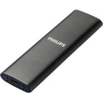 Disco duro externo SSD Philips ultra slim 500GB M.2 USB tipo c gris