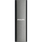 Disco duro externo SSD Philips ultra slim 500GB M.2 USB tipo c gris