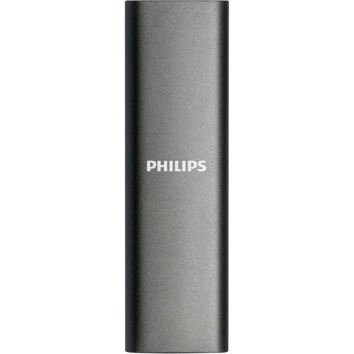 Disco duro externo SSD Philips ultra slim 500GB M.2 USB tipo c gris