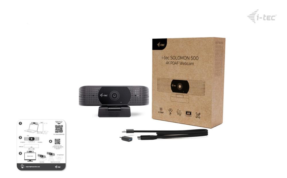 Webcam i - tec solomon 500 4K UHD 8.29mpx