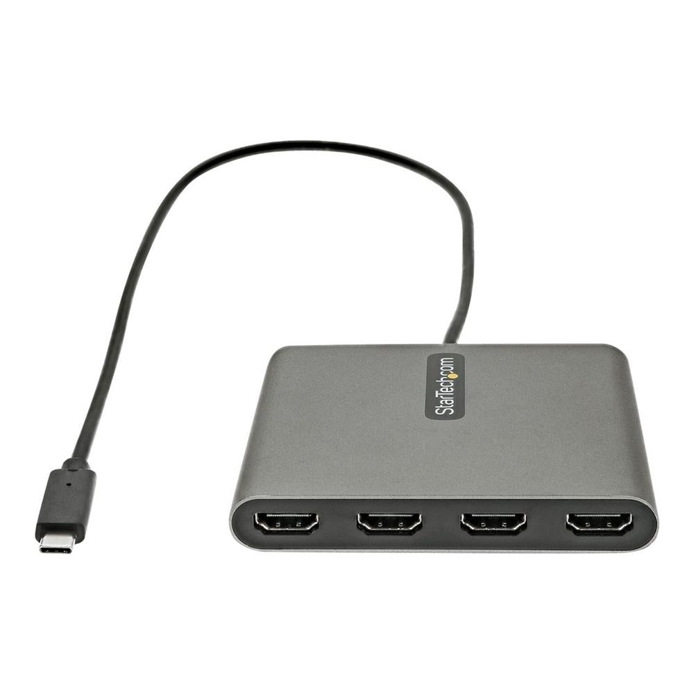 Adaptador USB tipo c a 4x HDMI startech 0.5m · macho - hembra · gris