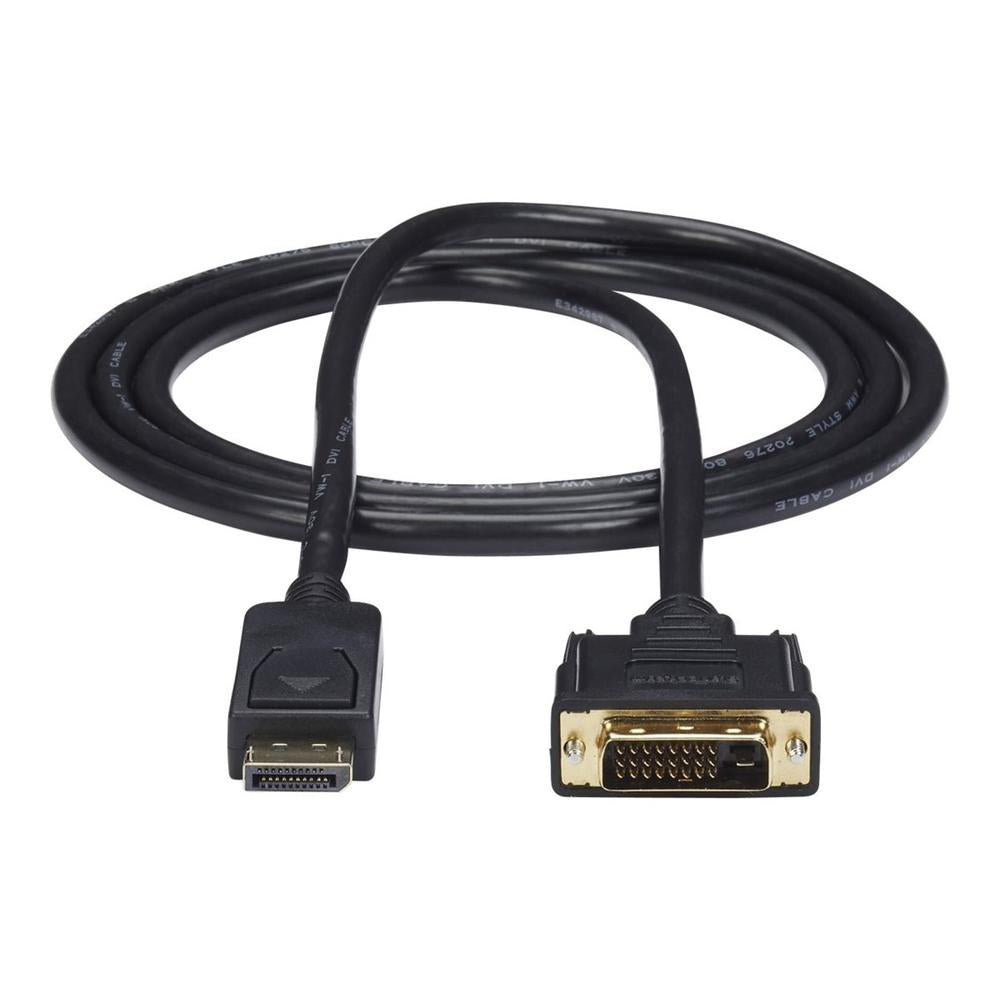 Cable displayport a dvi - d startech 1.8m · macho - macho · negro