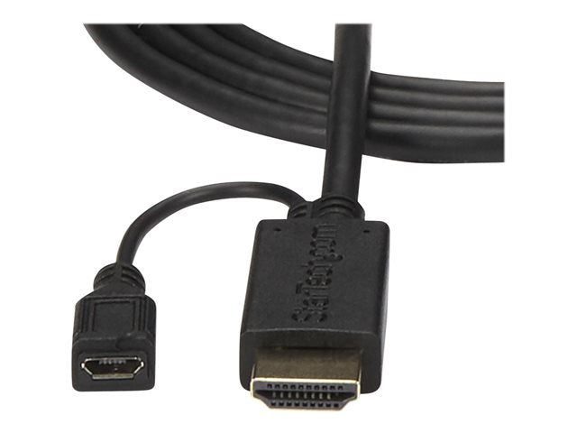 Cable HDMI - micro USB tipo b a vga startech 2m · macho - hembra - macho · negro