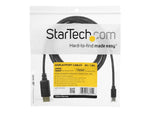 Cable mini dp a displayport startech 1.8m · macho - macho · negro