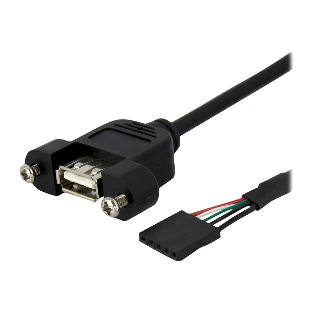 Cable USB 4 clavijas a USB 5 pines statech 0.3m · hembra - hembra · negro