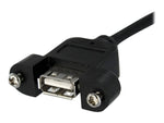 Cable USB 4 clavijas a USB 5 pines statech 0.3m · hembra - hembra · negro