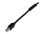 Cable USB tipo b a USB tipo a startech 20m · macho - macho · negro