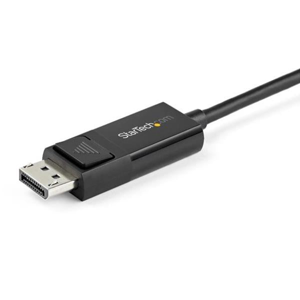 Cable USB tipo c a displayport 2m · macho - macho · negro