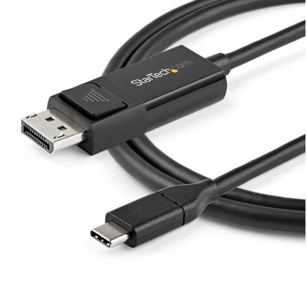 Cable USB tipo c a displayport 2m · macho - macho · negro