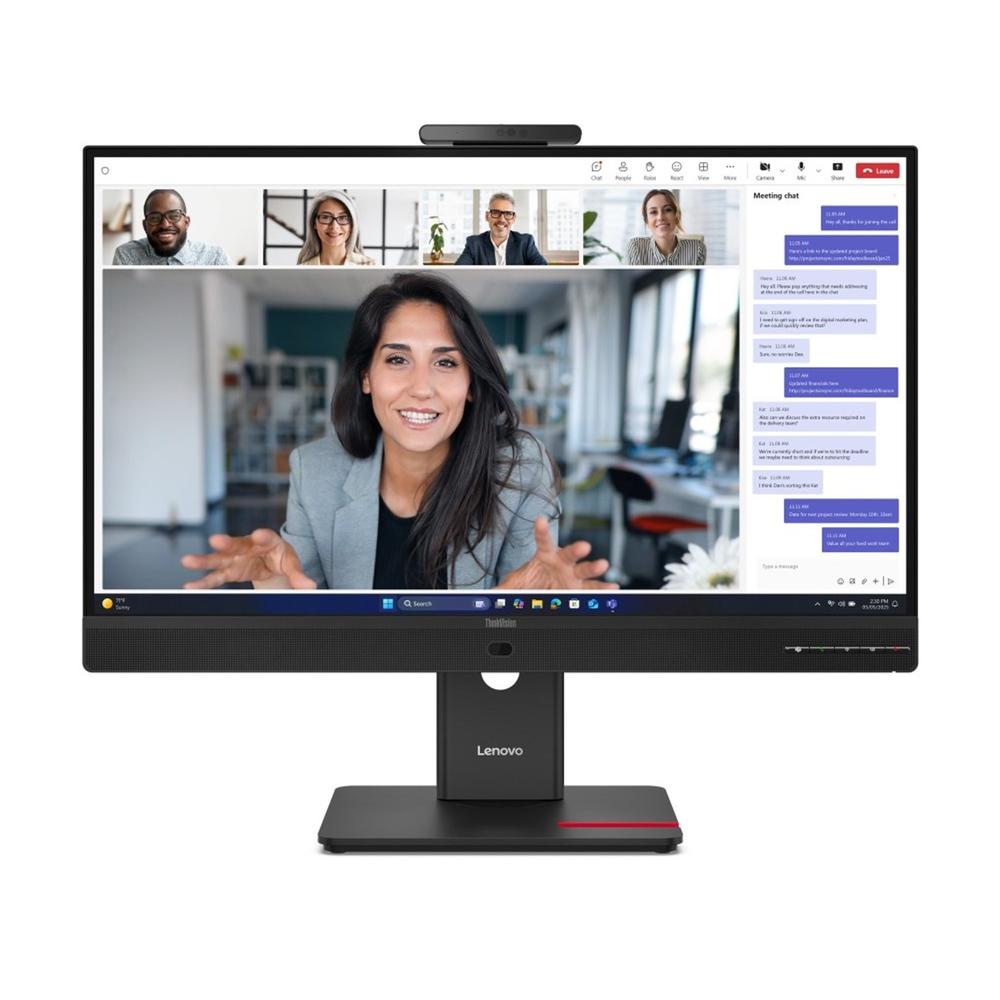 Monitor LED 23.8 pulgadas Lenovo thinkvision t24 - 4v IPS · FHD · dp · HDMI · vga · 120hz · 4ms · vesa 100x100 · webcam