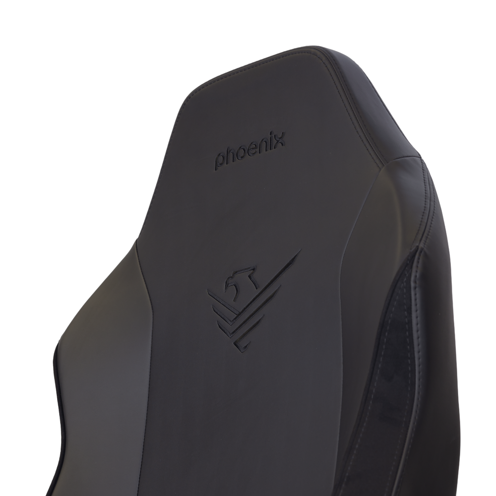 Silla gaming phoenix monarch remaster cuero napa talla r Negro detalle #negro