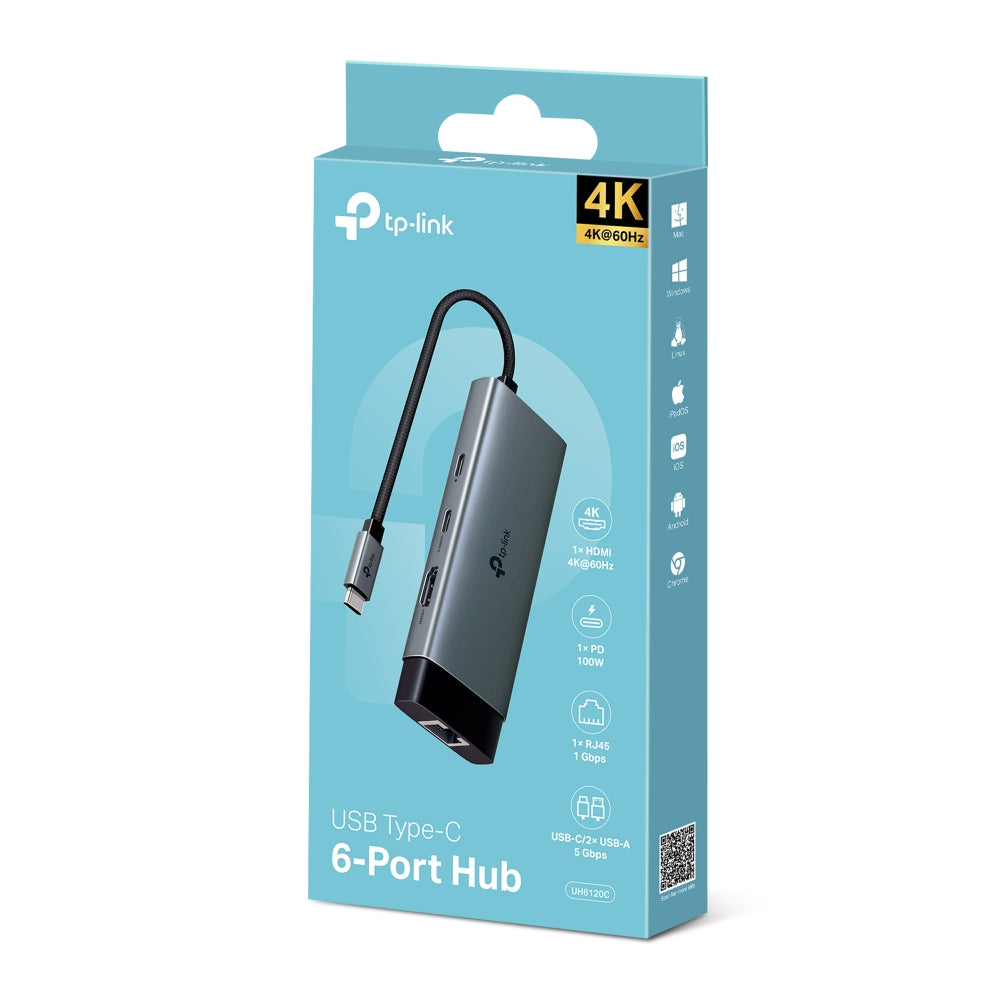 Hub tp - link USB tipo c 6 en 1