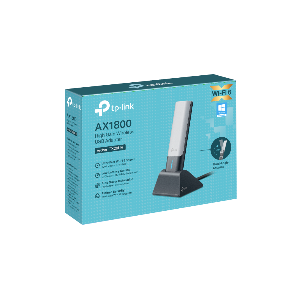 Adaptador de red USB tp - link archer tx20uh ax1800
