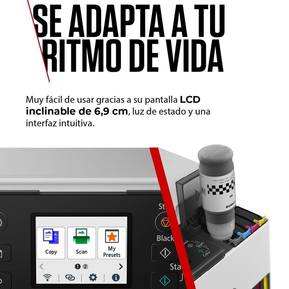 Multifunción inyección Canon maxify gx1051 red · WiFi · duplex impresión · depósitos tinta · 3 botellas negro