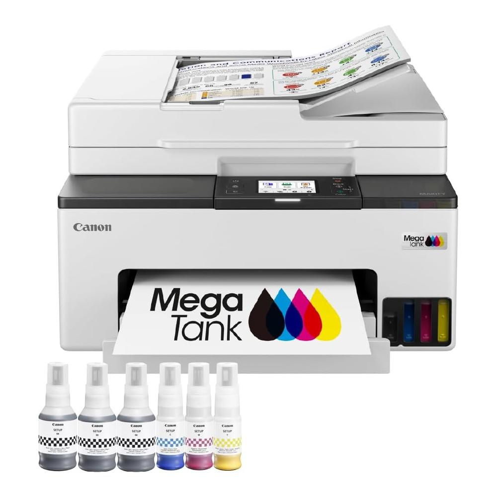Multifunción inyección Canon maxify gx2051 megatank color fax · a4 · red · WiFi · adf · 3 botellas negro