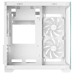 Caja ordenador mars gaming mc - view3w mATX argb cristal templado blanca