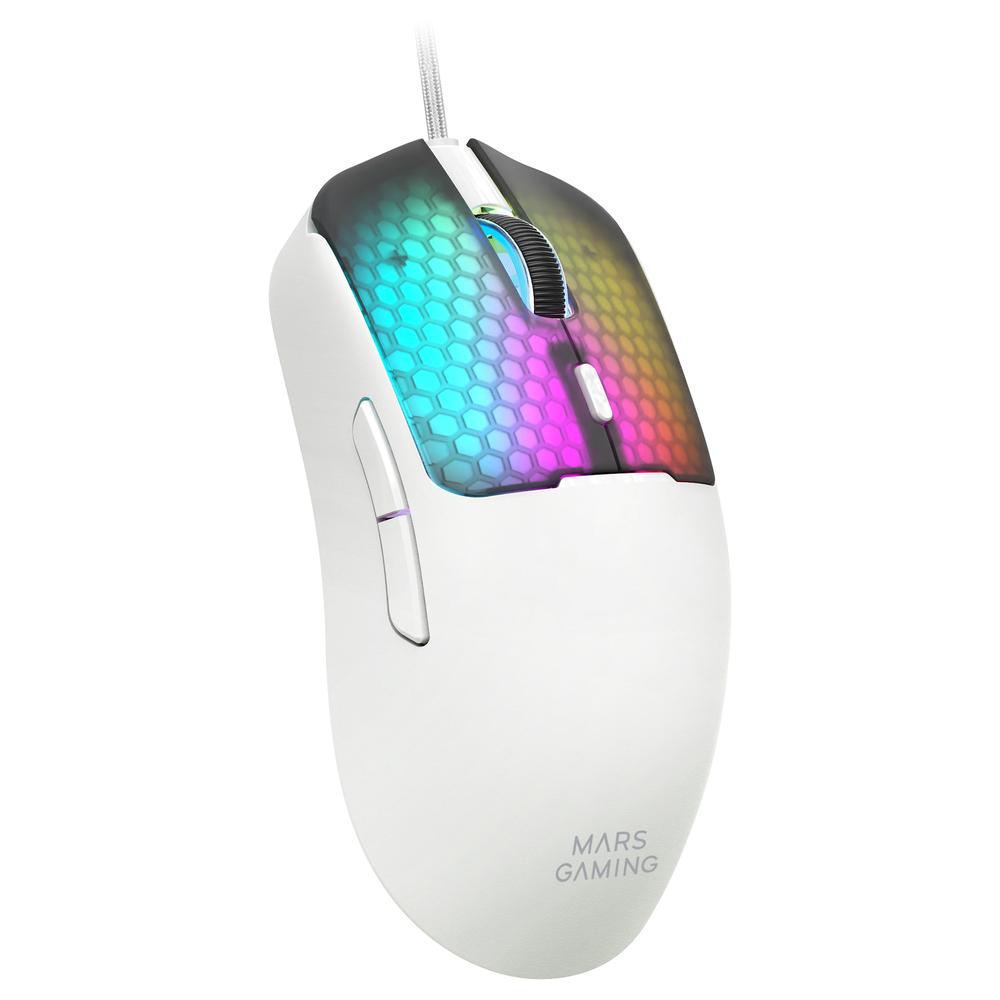 Raton mars gaming mm - viperw RGB blanco