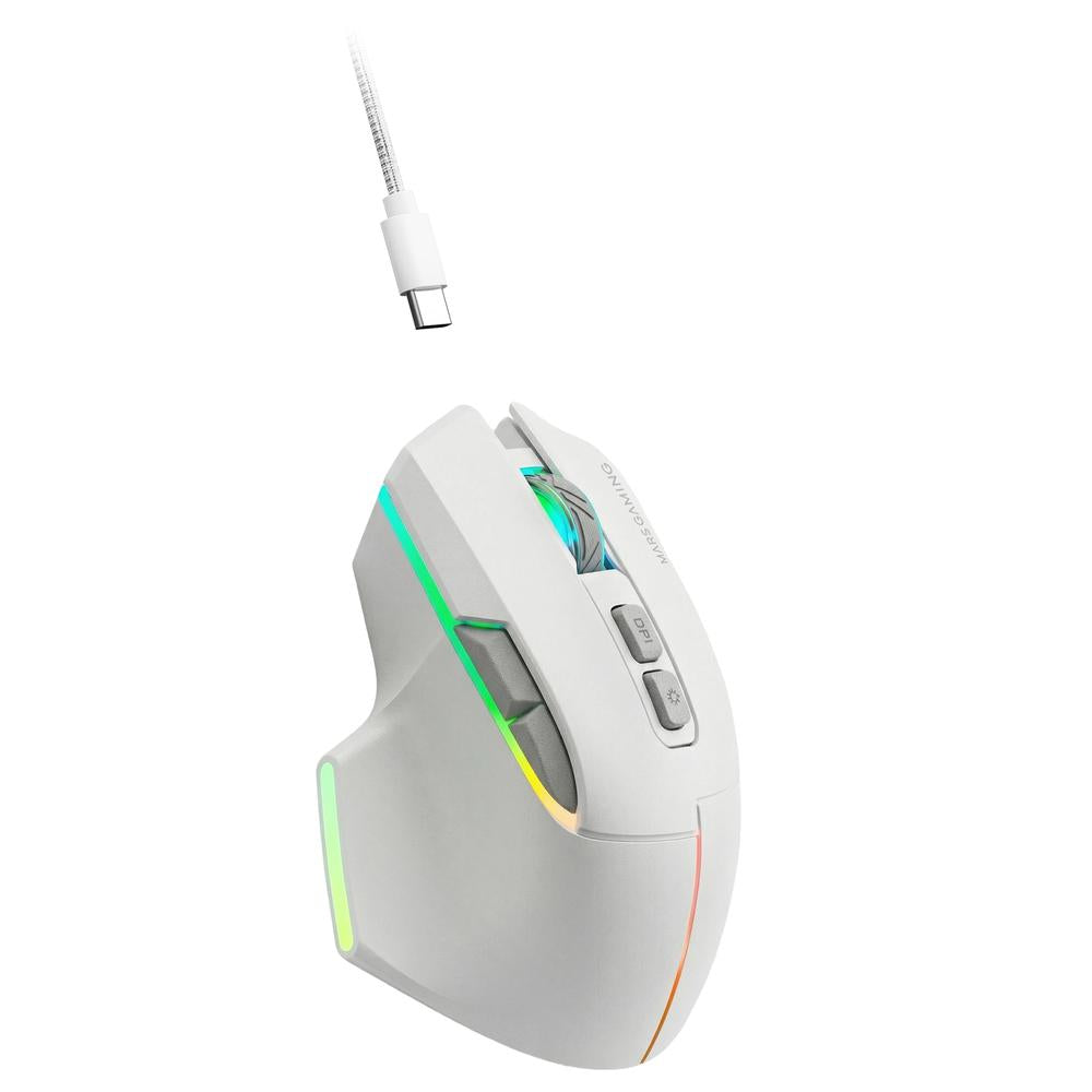 Raton inalambrico mars gaming mmw - vector blanco
