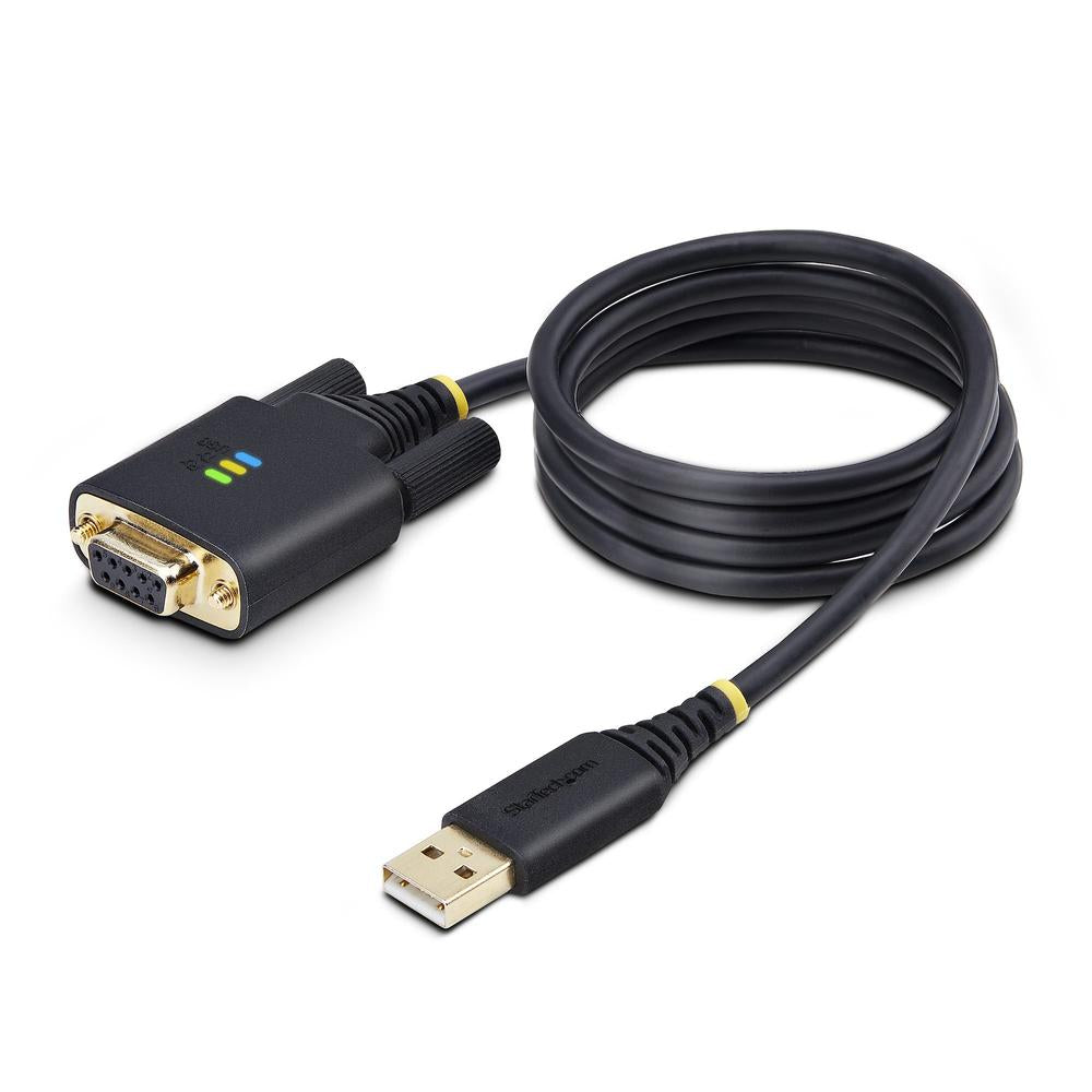Cable USB tipo a a rs232 db9 startech 1m · macho - hembra · negro