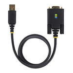 Cable USB tipo a a rs232 db9 startech 1m · macho - hembra · negro