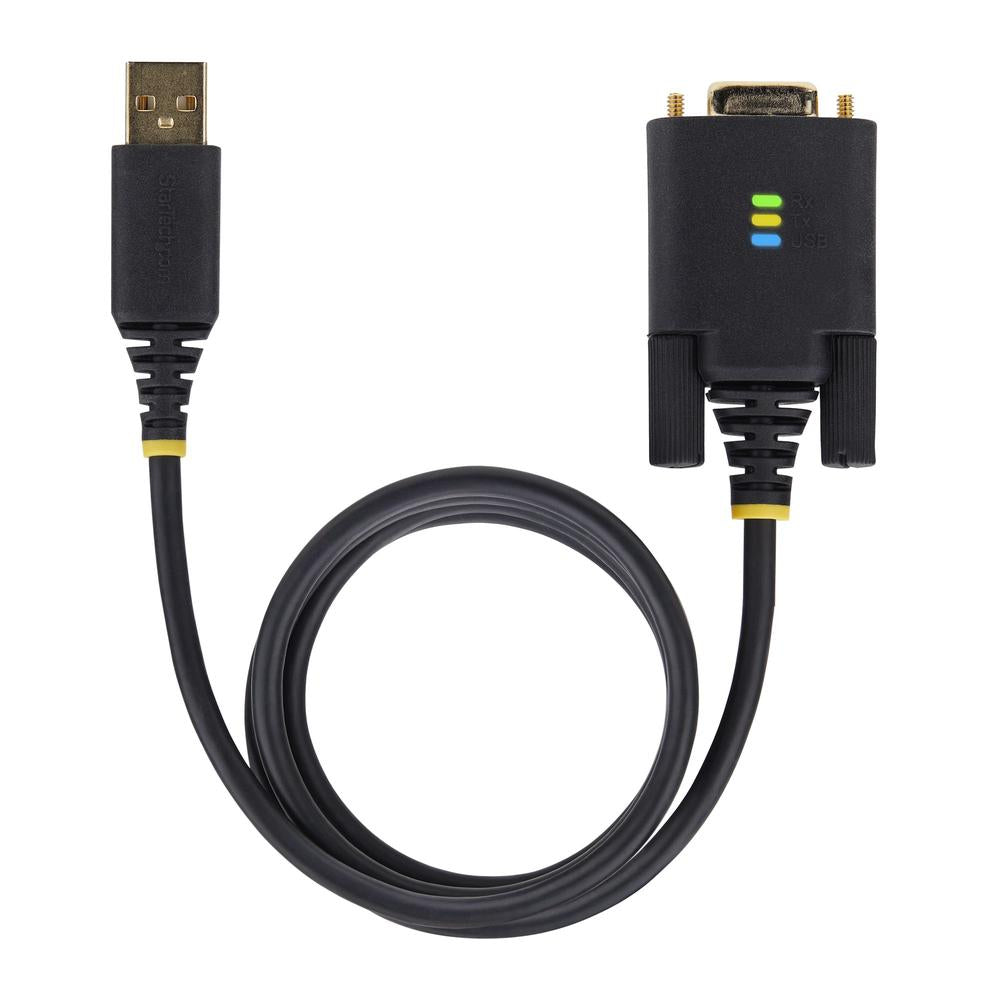 Cable USB tipo a a rs232 db9 startech 1m · macho - hembra · negro