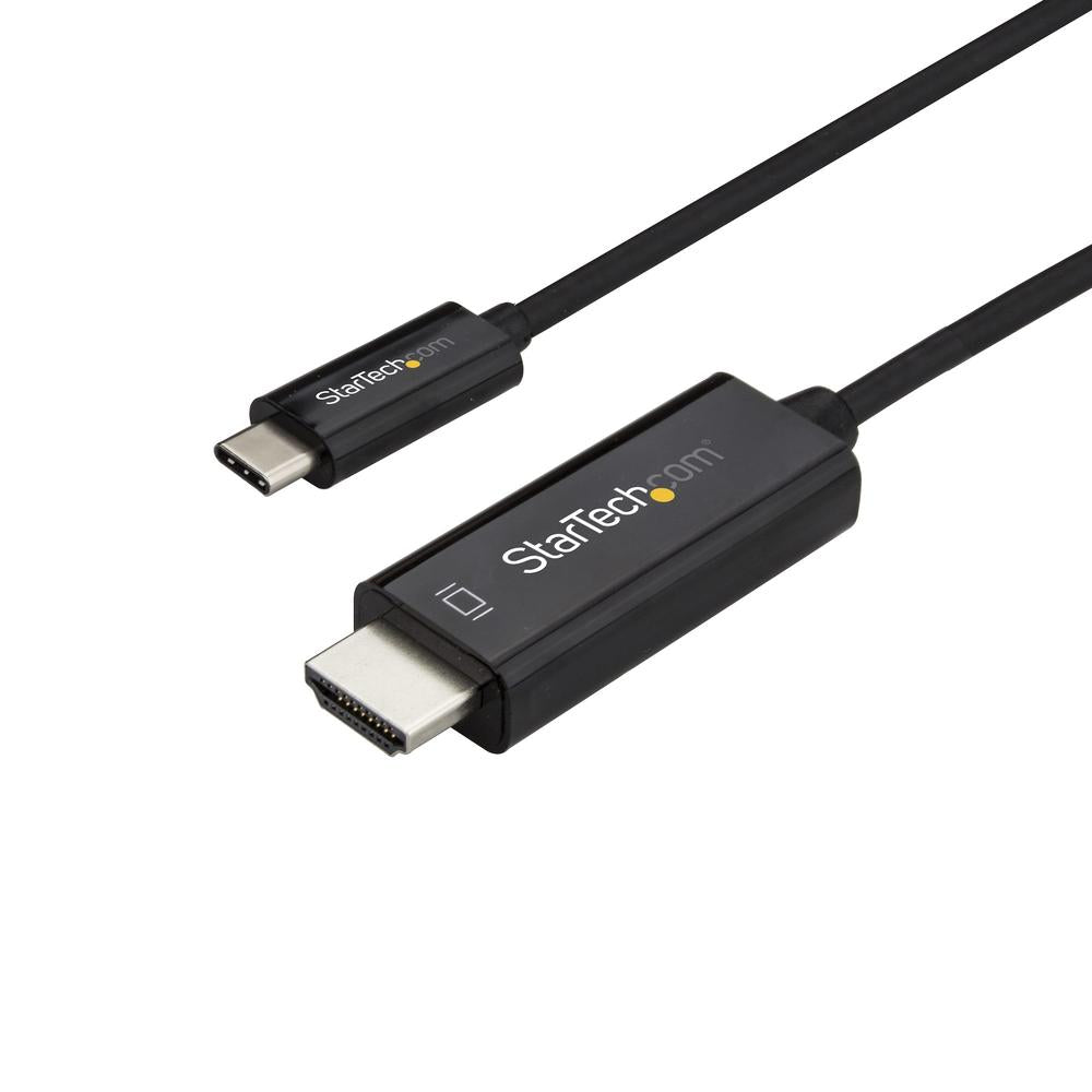 Cable USB tipo c a HDMI 4K startech 2m · macho - macho · negro