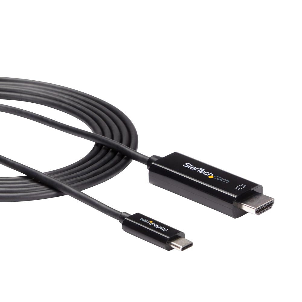 Cable USB tipo c a HDMI 4K startech 2m · macho - macho · negro