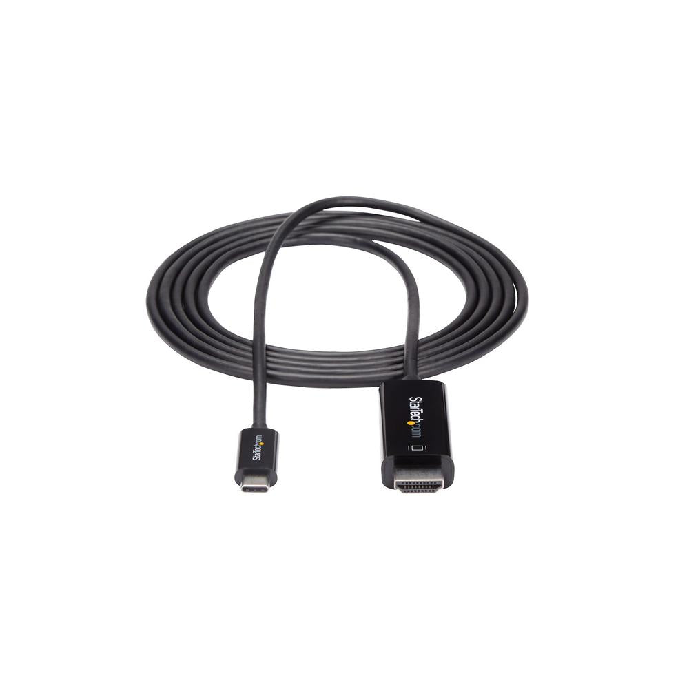 Cable USB tipo c a HDMI 4K startech 2m · macho - macho · negro