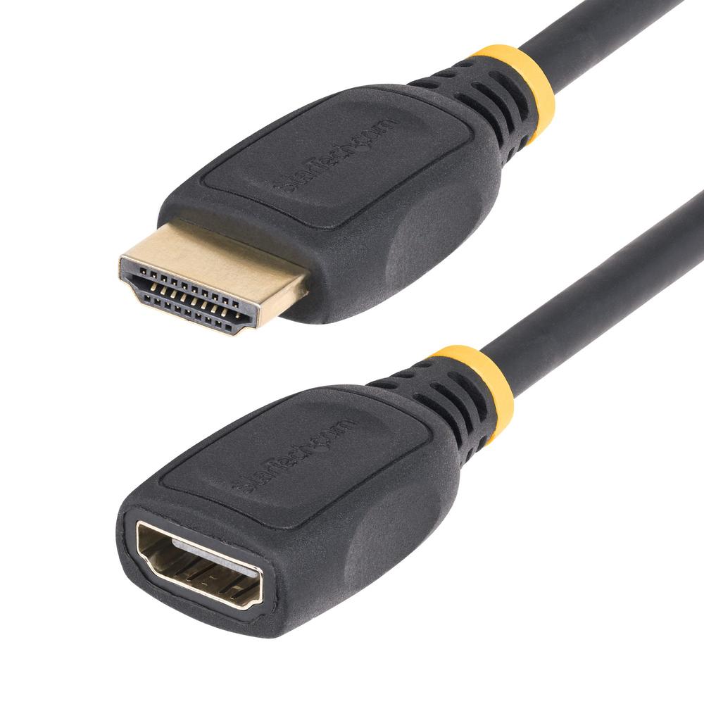 Cable HDMI 4K startech 0.5m · macho - hembra · negro